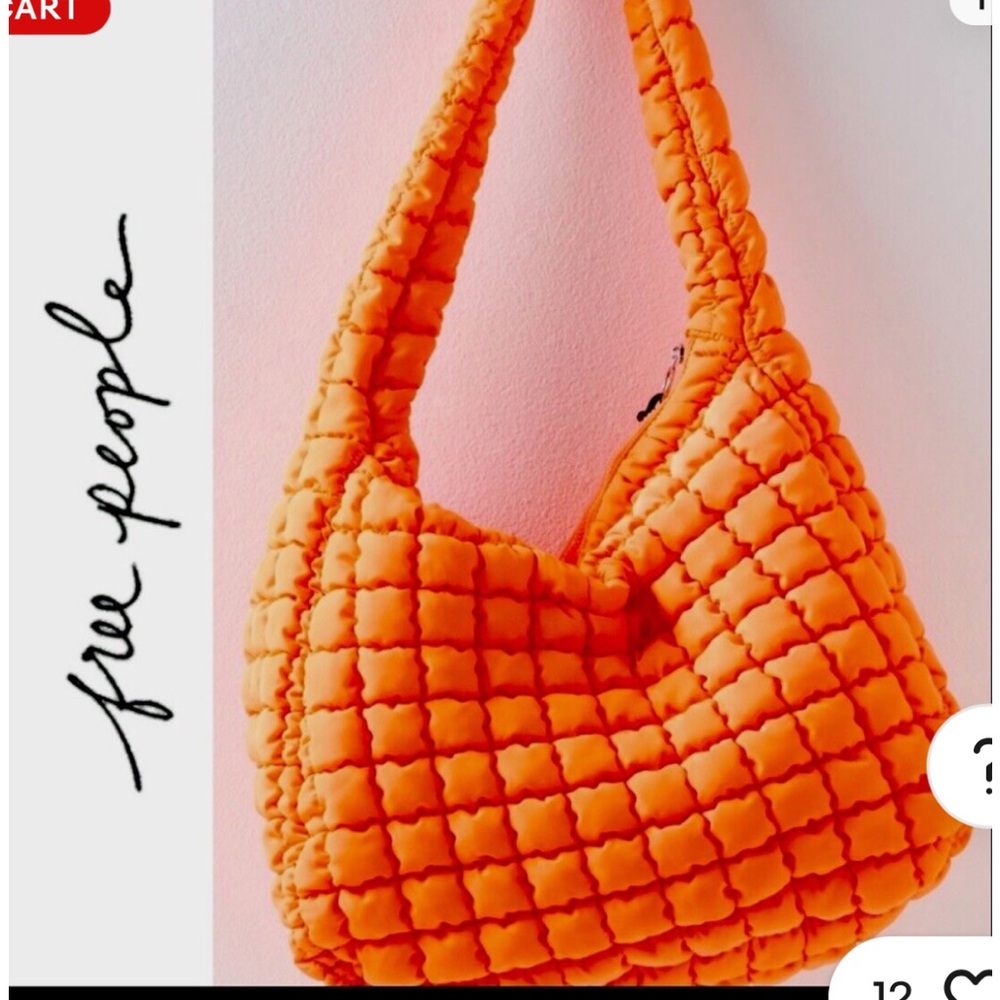 FP Movement by Free People Padded Quilted Tote in Bright Orange
